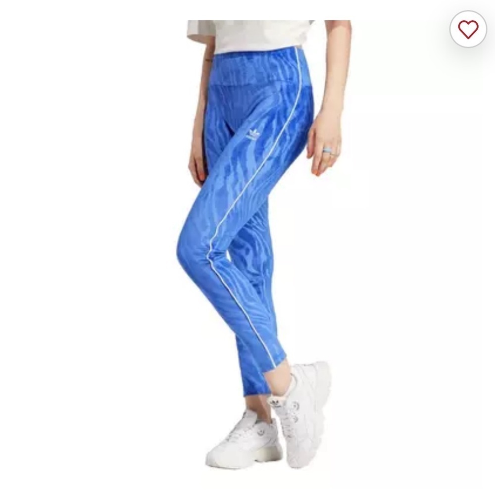 adidas Women's Originals Zebra Print Velour Leggings. Medium.